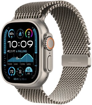 Смарт-годинник Apple Watch Ultra 2 GPS + Cellular 49mm Natural Titanium Case with Natural Titanium Milanese Loop - L (MX5T3UL/A)