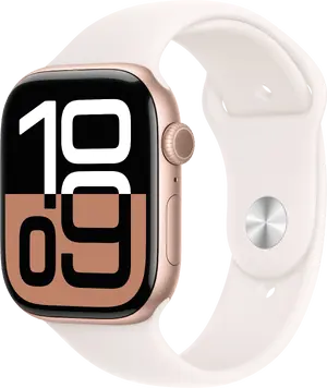 Смарт-годинник Apple Watch Series 10 GPS + Cellular 46mm Rose Gold Aluminium Case with Light Blush Sport Band - M/L (MWY73QH/A)