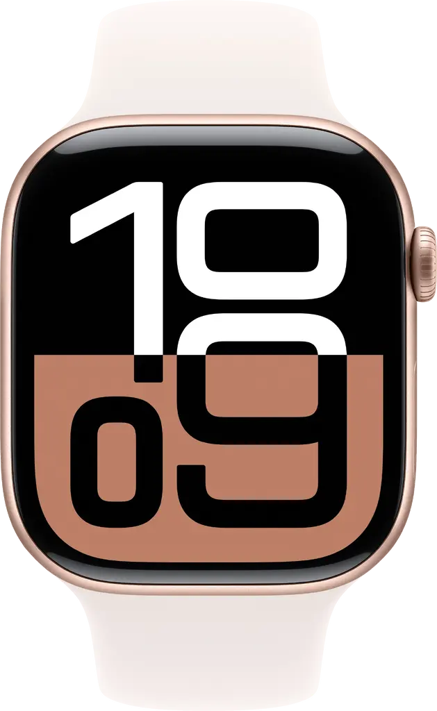 Смарт-годинник Apple Watch Series 10 GPS + Cellular 46mm Rose Gold Aluminium Case with Light Blush Sport Band - M/L (MWY73QH/A)